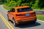 2019 Audi Q3 45 quattro in Pulse Orange - Driving Rear Left View